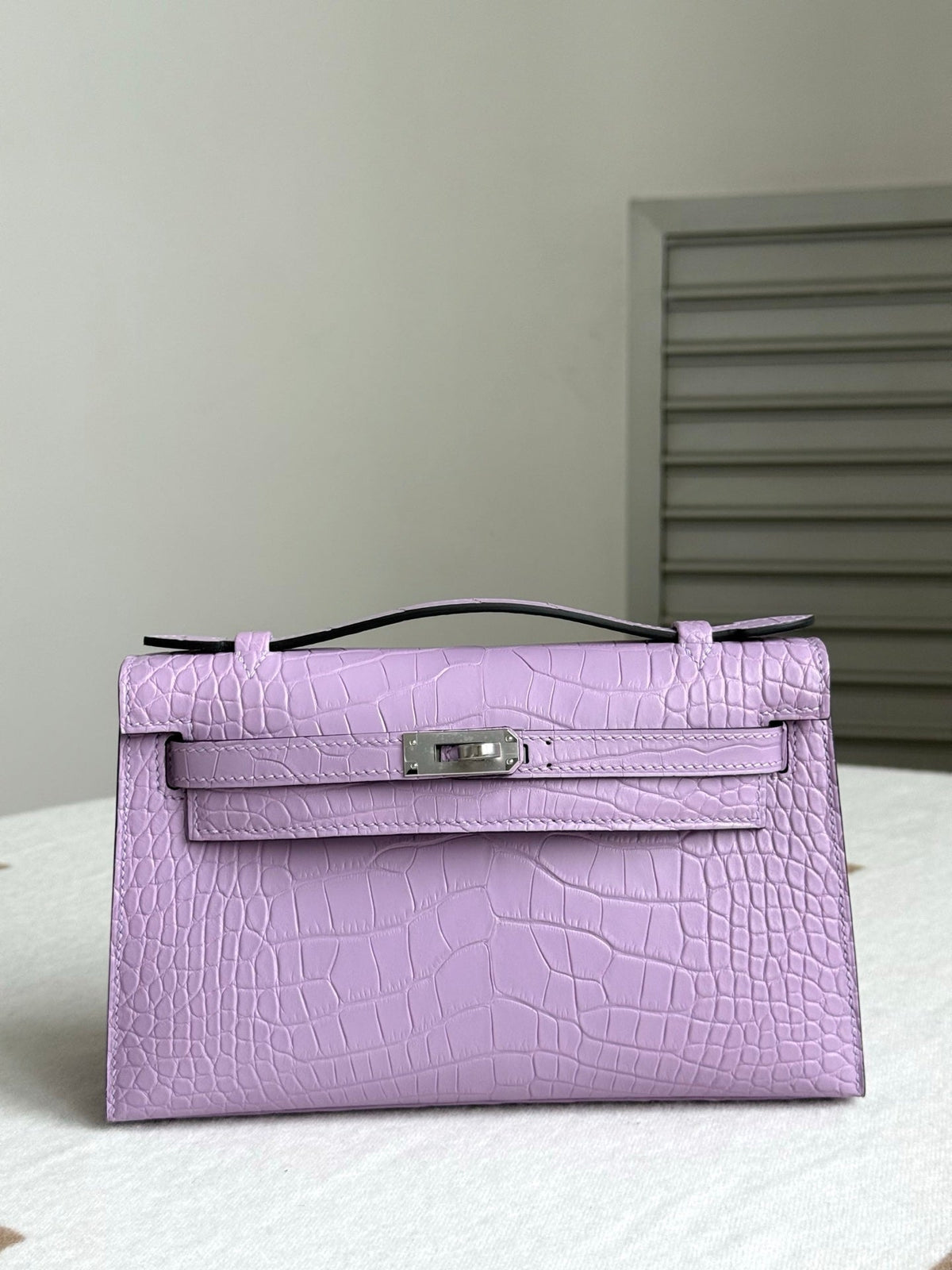 High-end Hermes 2026 Kelly Pochette Bag 22cm Crocodile Leather