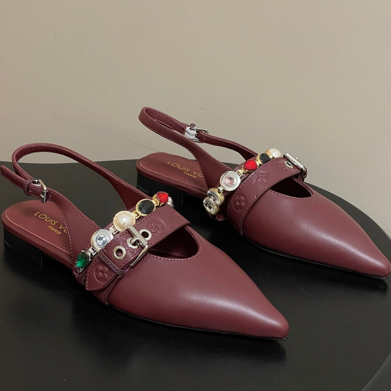 LV 2026 Vibe Slingback Flat Ballerina Cowhide 593439