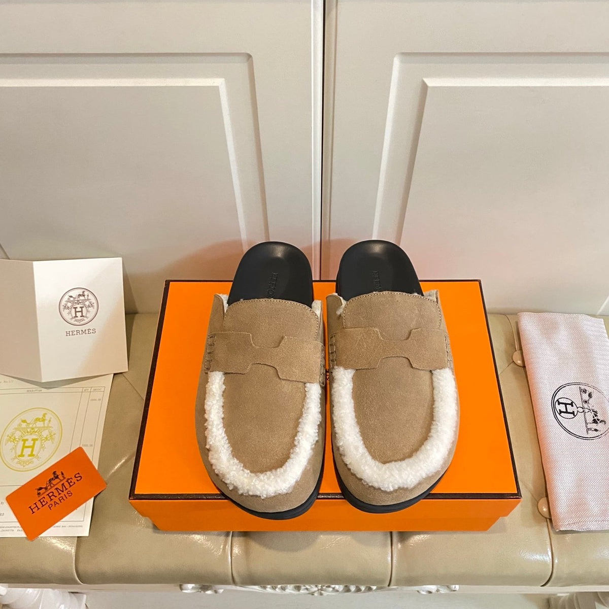 Hermes 2026 Go Mule Suede Leather 602937