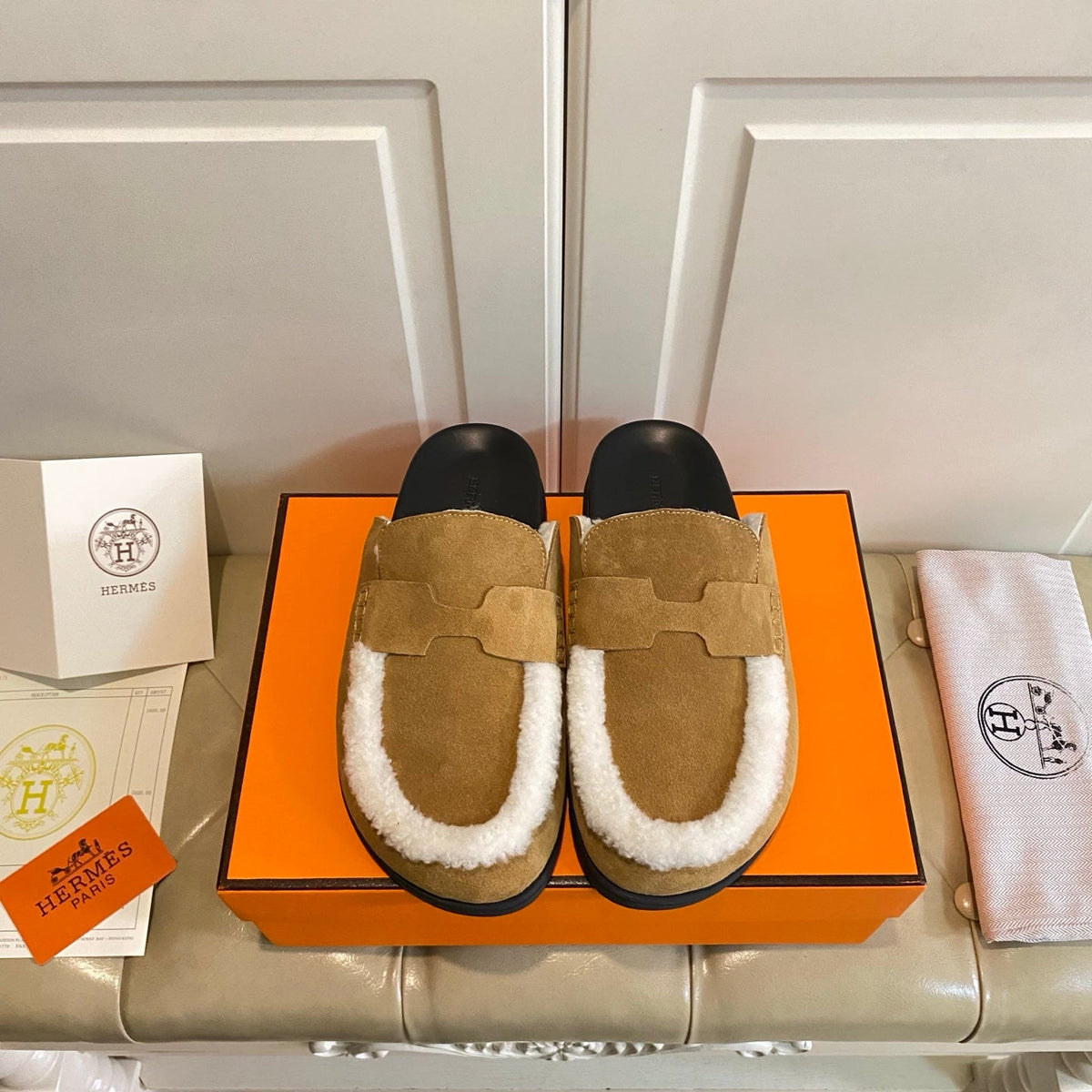 Hermes 2026 Go Mule Suede Leather 602937