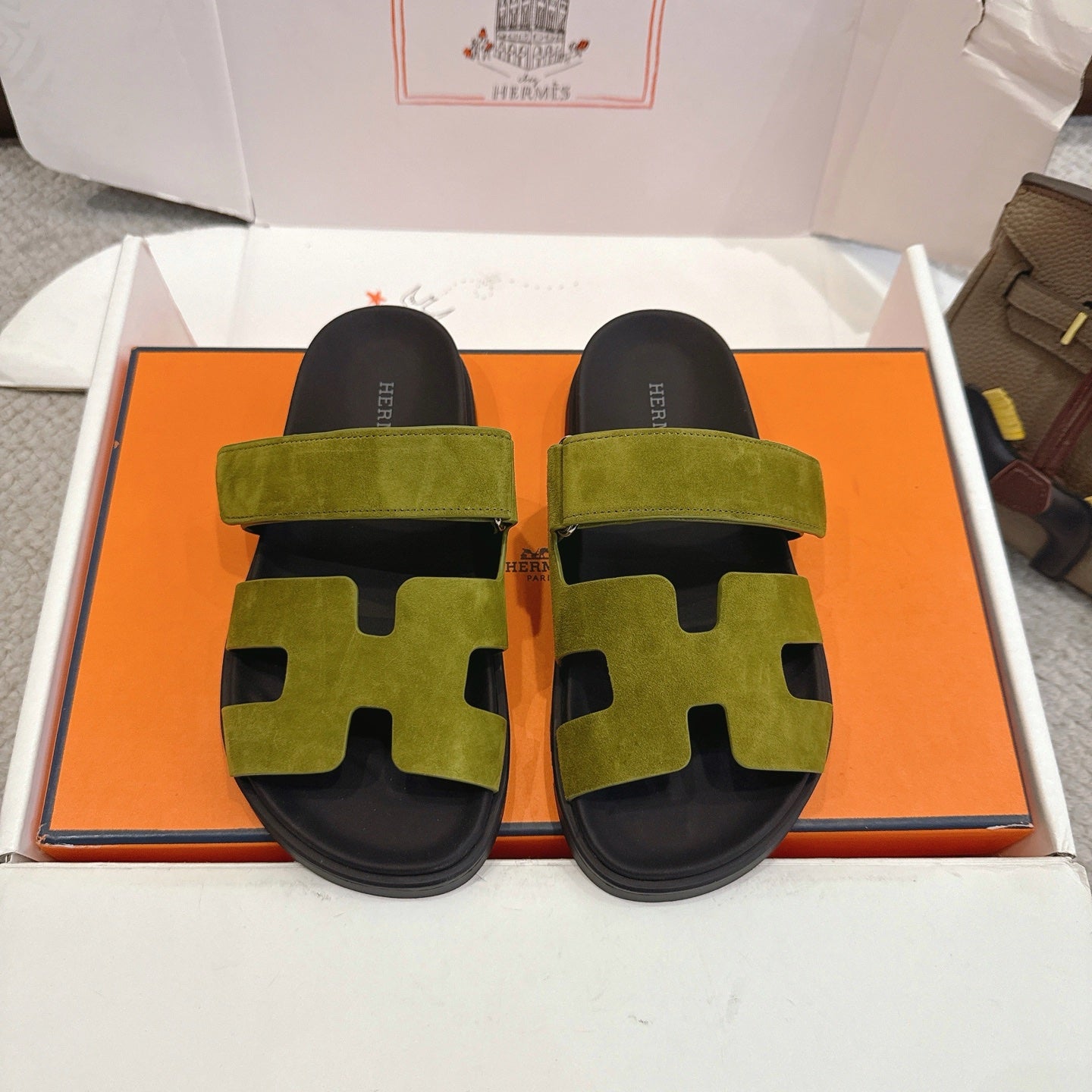 Hermes 2026 Chypre Sandal Suede 595828