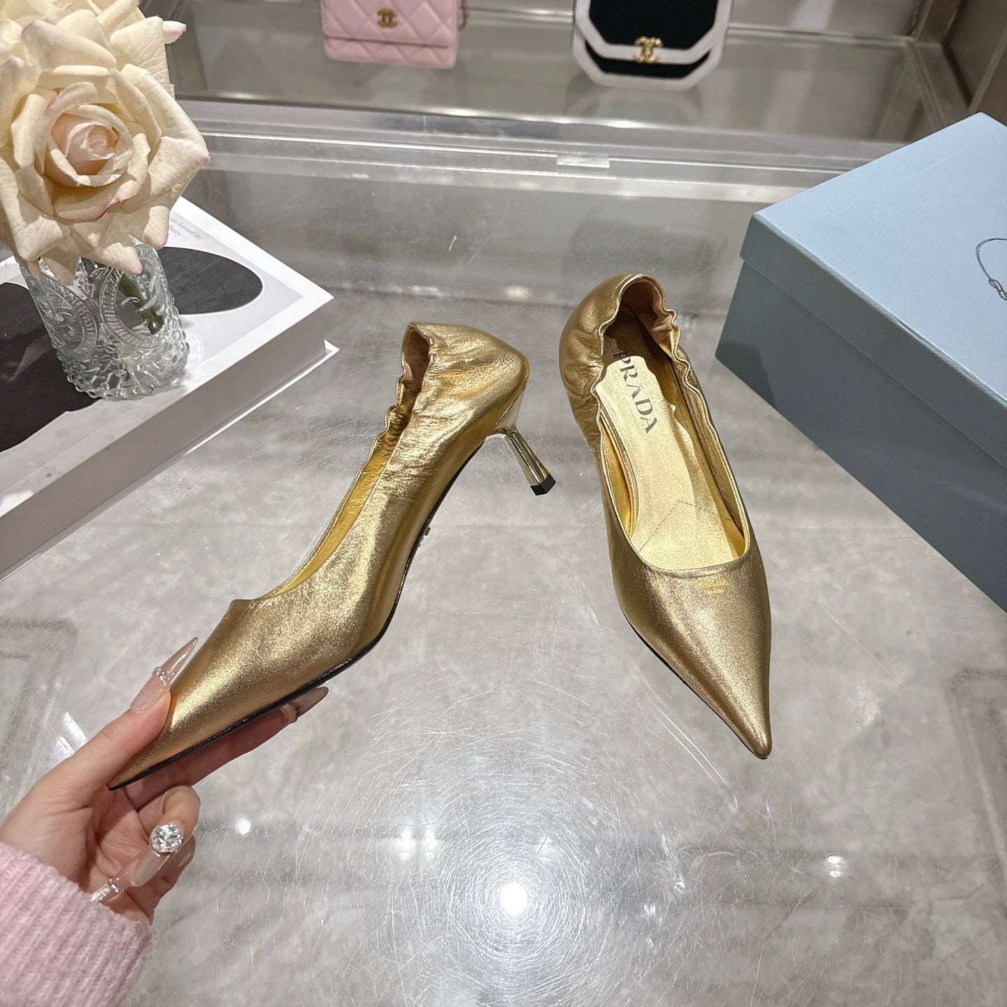 Prada 2026 Slingback Pump 55mm Sheepskin 715599