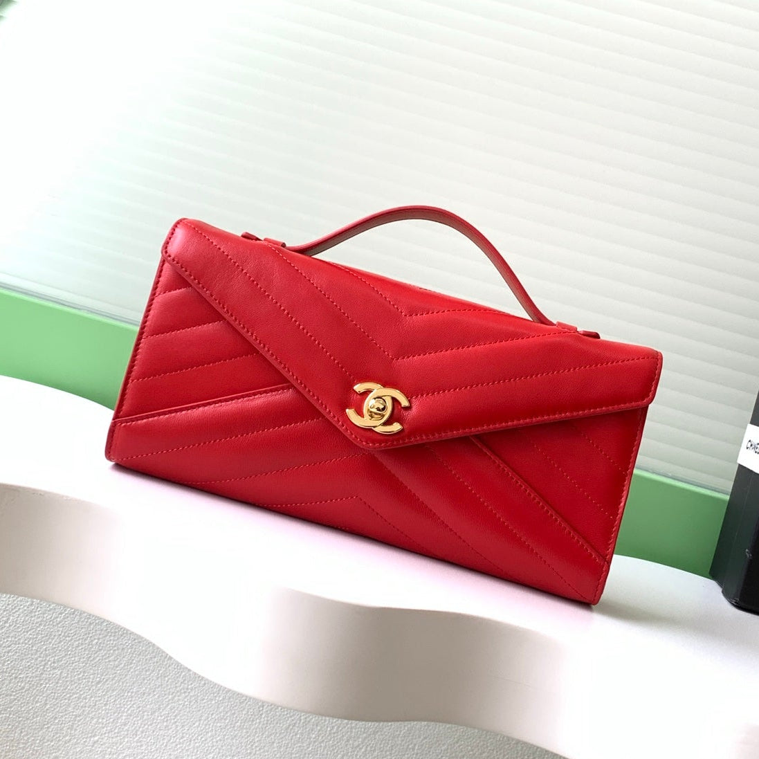 Chanel 2026 Top Handle Clutch Bag 26cm Calfskin 407397