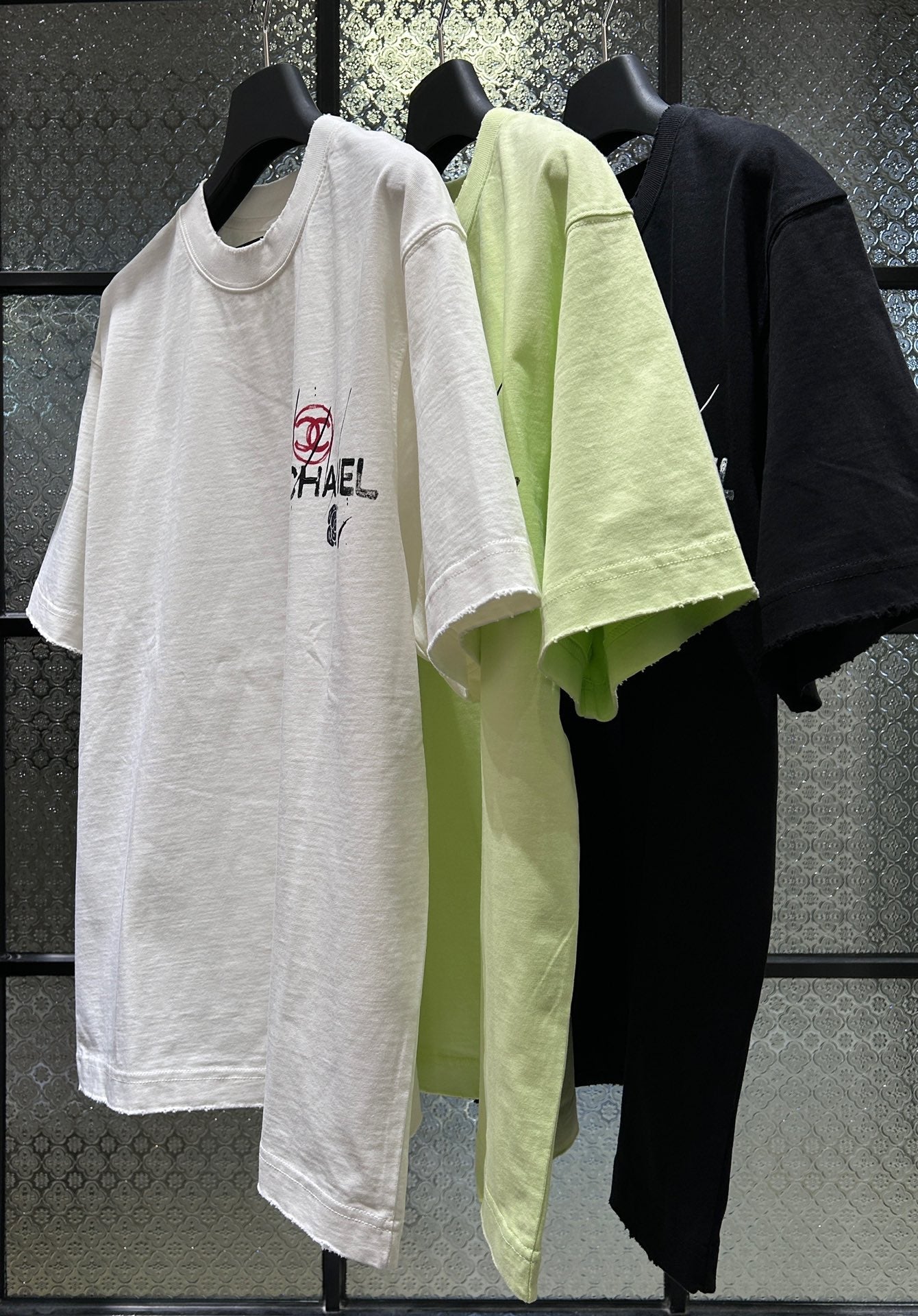 Chanel 2026 T-shirt Black White Green Cotton