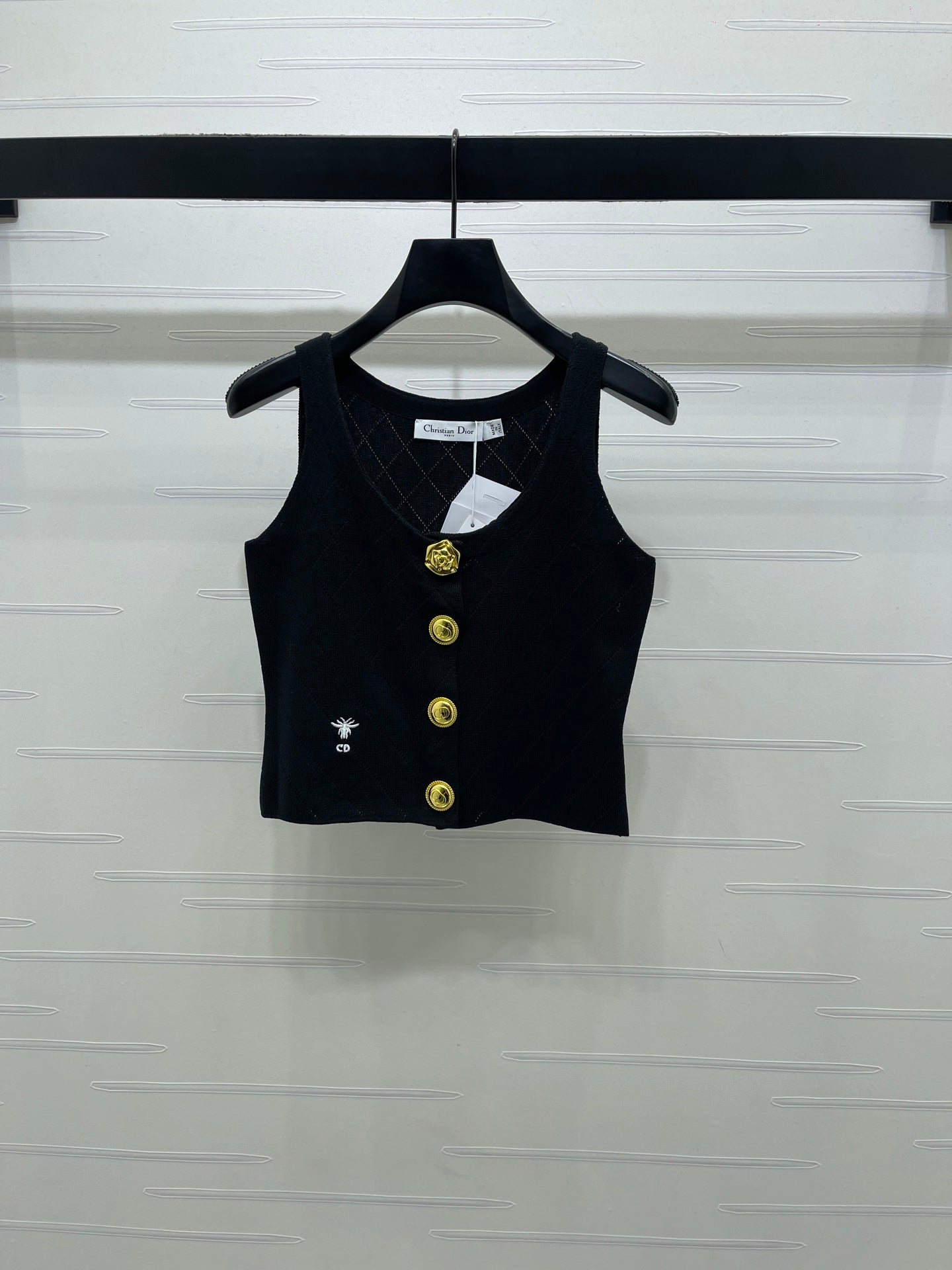 Dior 2026 Vest With Gold Button Wool
