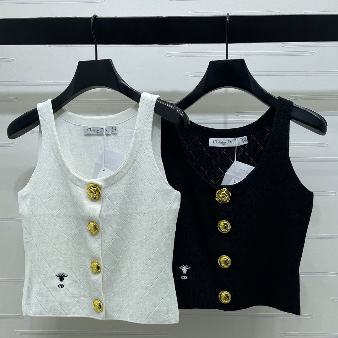 Dior 2026 Vest With Gold Button Wool