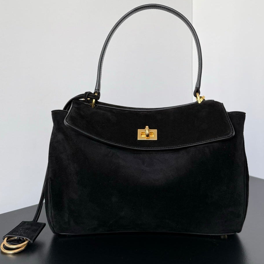 Balenciaga 2026 Rodeo Bag Gold Buckle Suede Leather