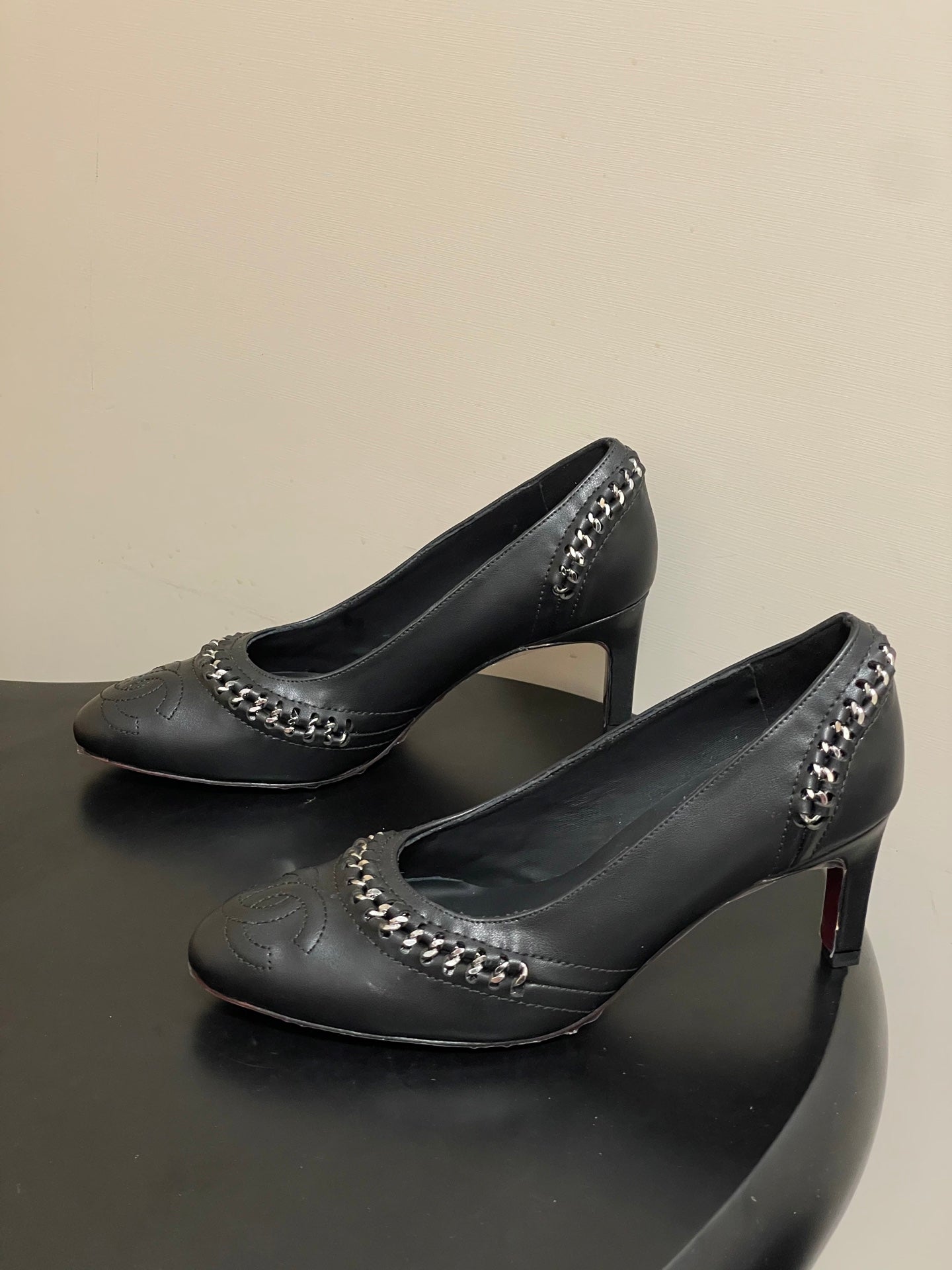 CC 2026 Embroidered Pump Mary Jane Sheepskin