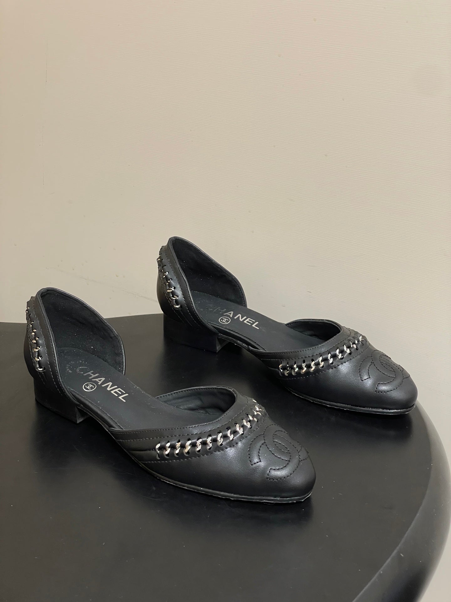 CC 2026 Embroidered Ballet Flat Mary Jane Sheepskin