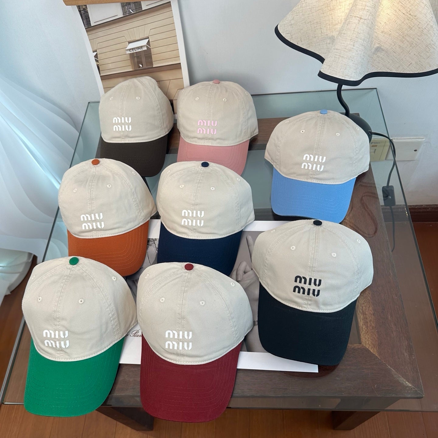 Miu Miu Two-tone Baseball Cap 229123