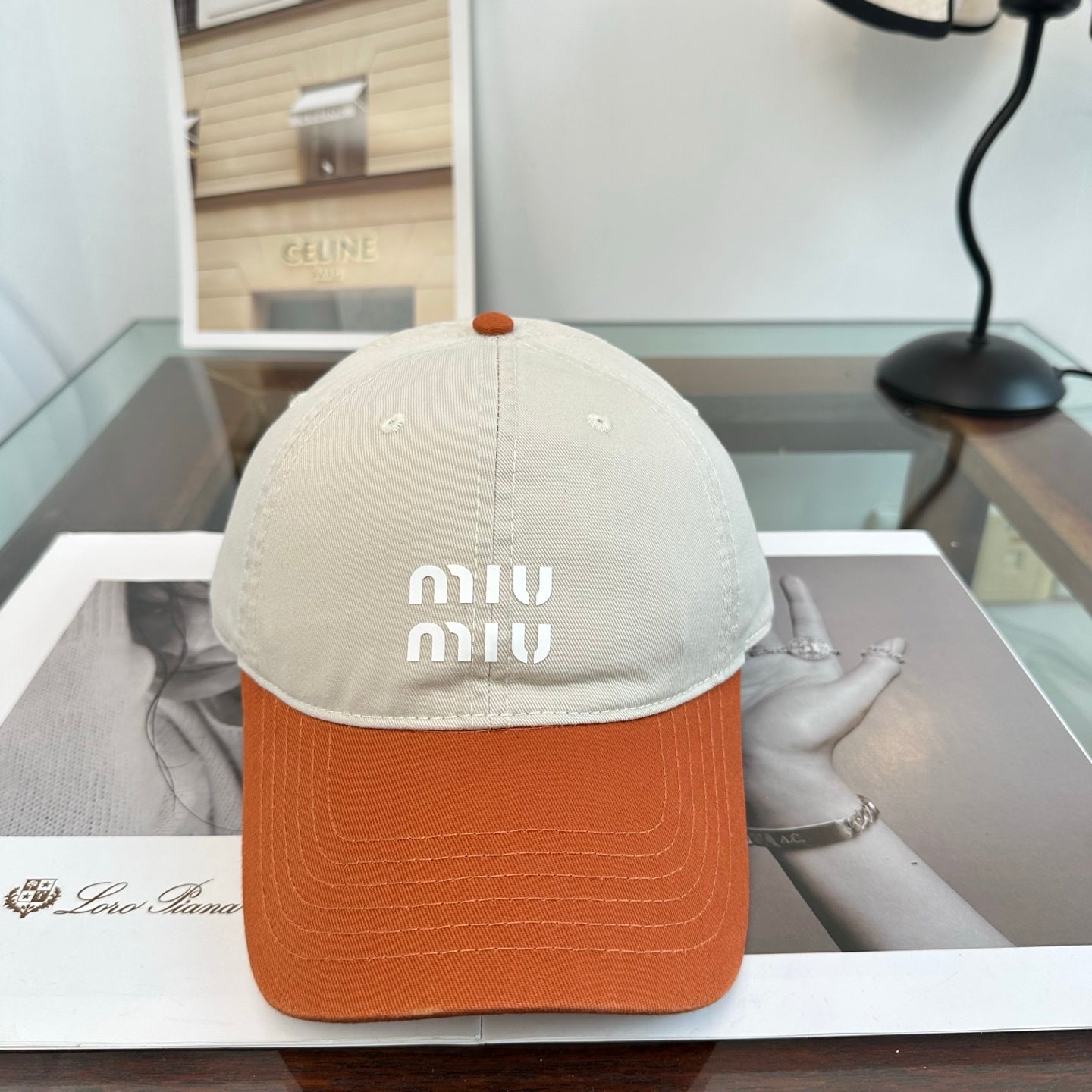 Miu Miu Two-tone Baseball Cap 229123