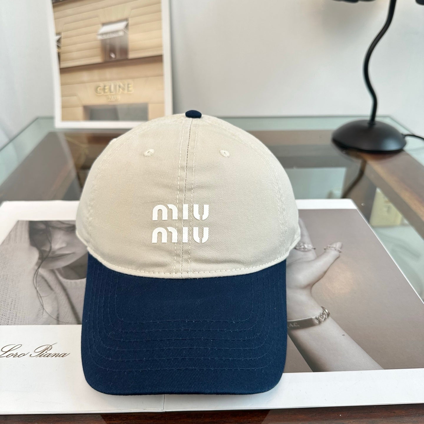 Miu Miu Two-tone Baseball Cap 229123