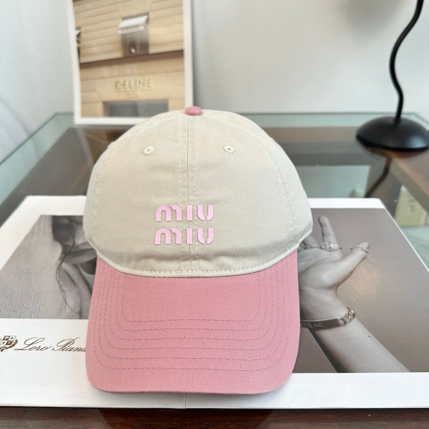 Miu Miu Two-tone Baseball Cap 229123