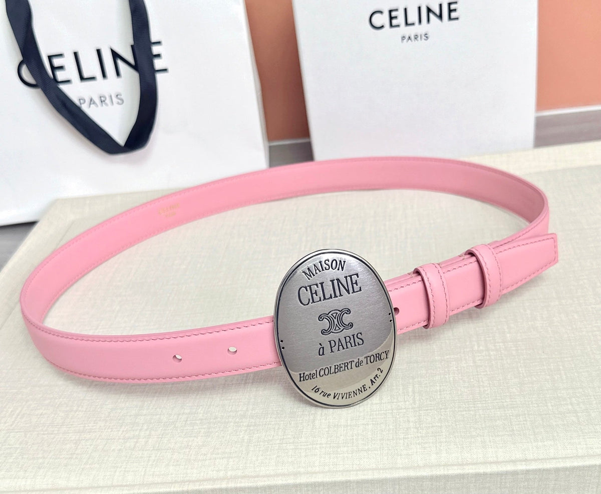 Celine 7.5cm Belt Buckle 2.5cm Width Calfskin