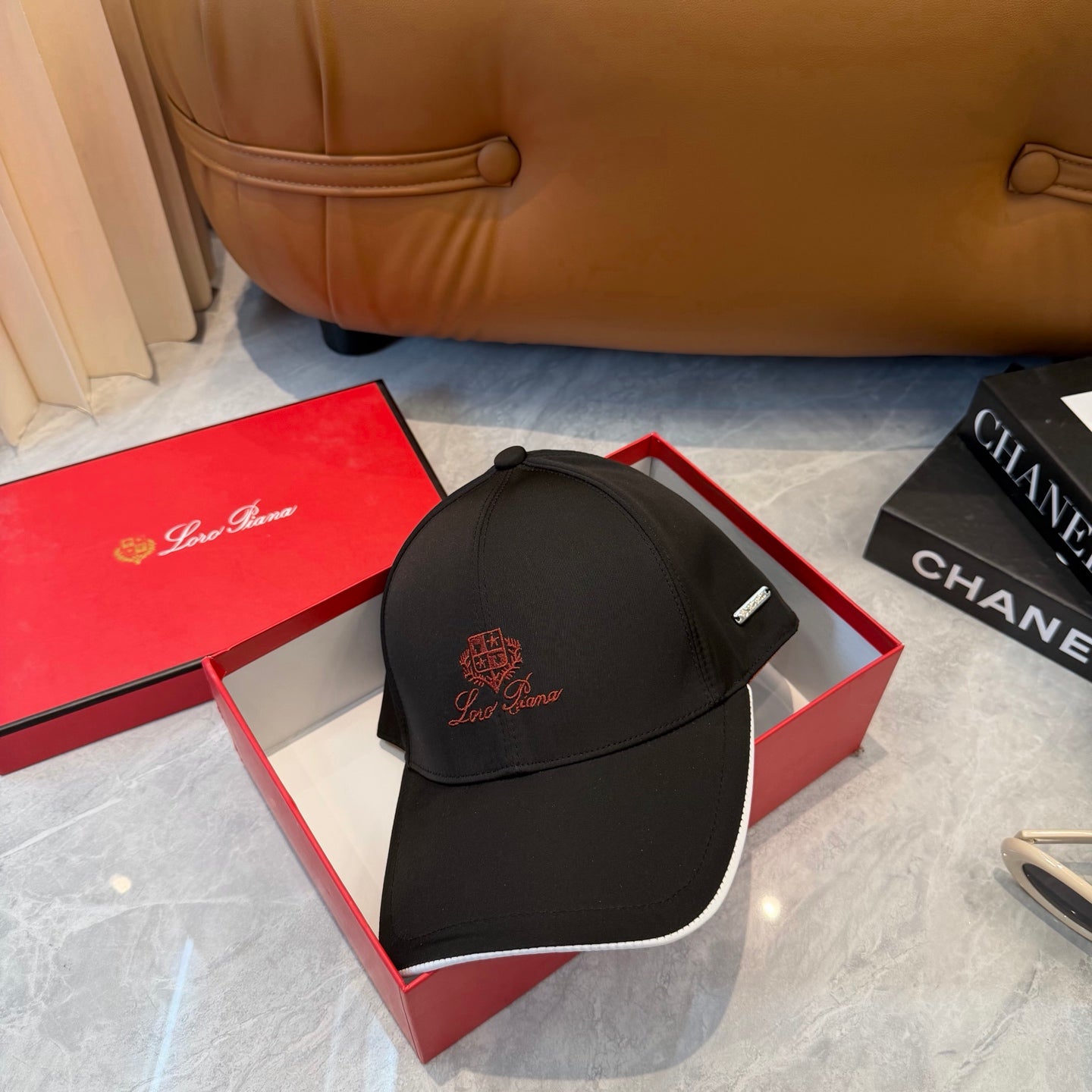 Loro Piana Logo Baseball Cap Cotton