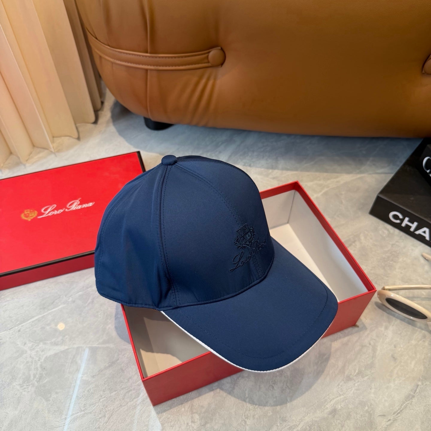 Loro Piana Logo Baseball Cap Cotton