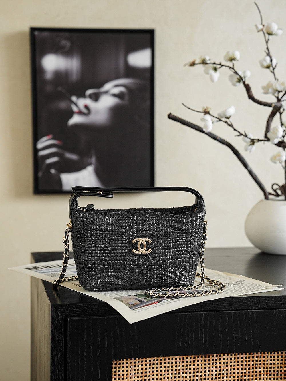 Chanel 2026 Bag 21.5cm Straw Woven