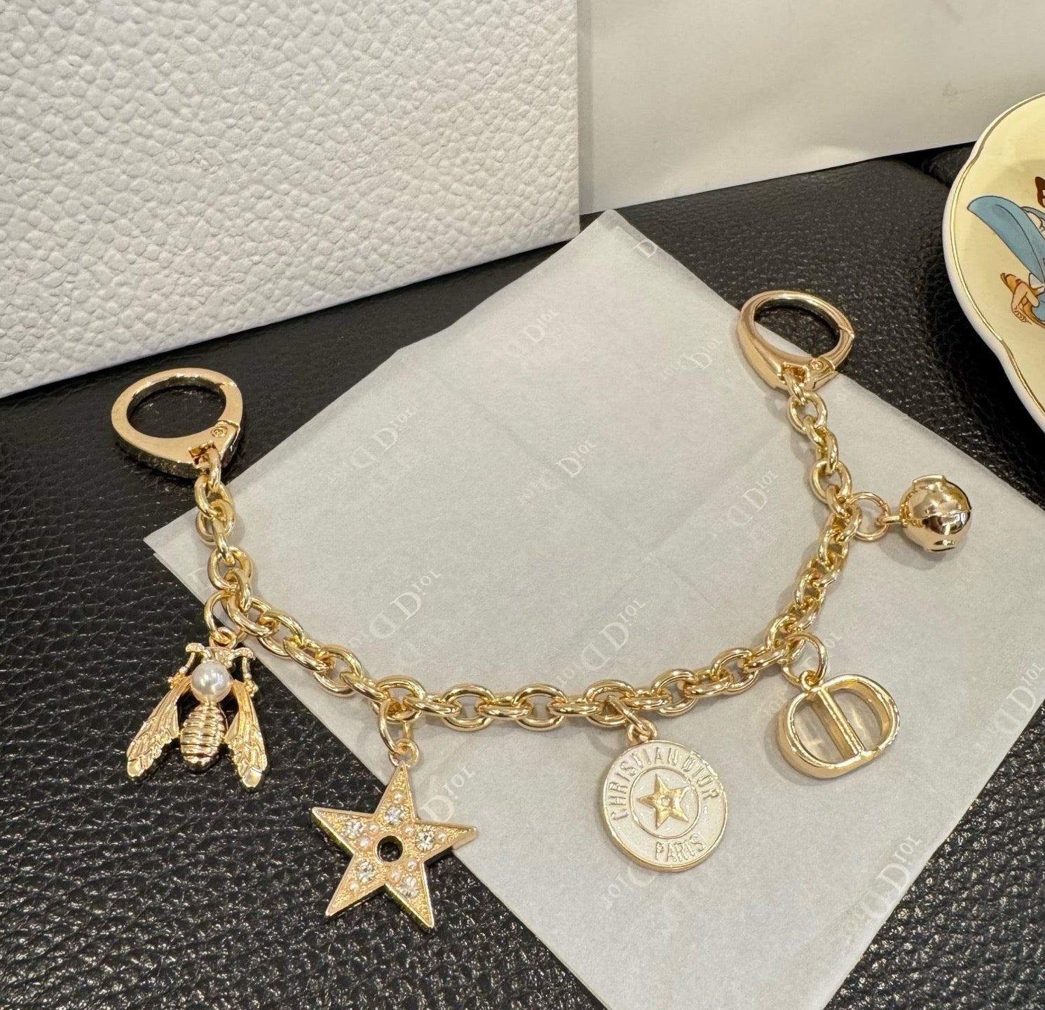 Dior Metal Charm Keychain 353620