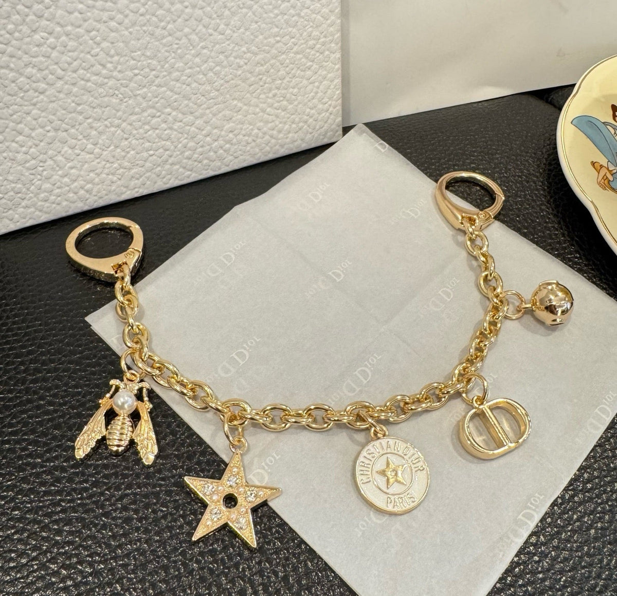 Dior Metal Charm Keychain 353620