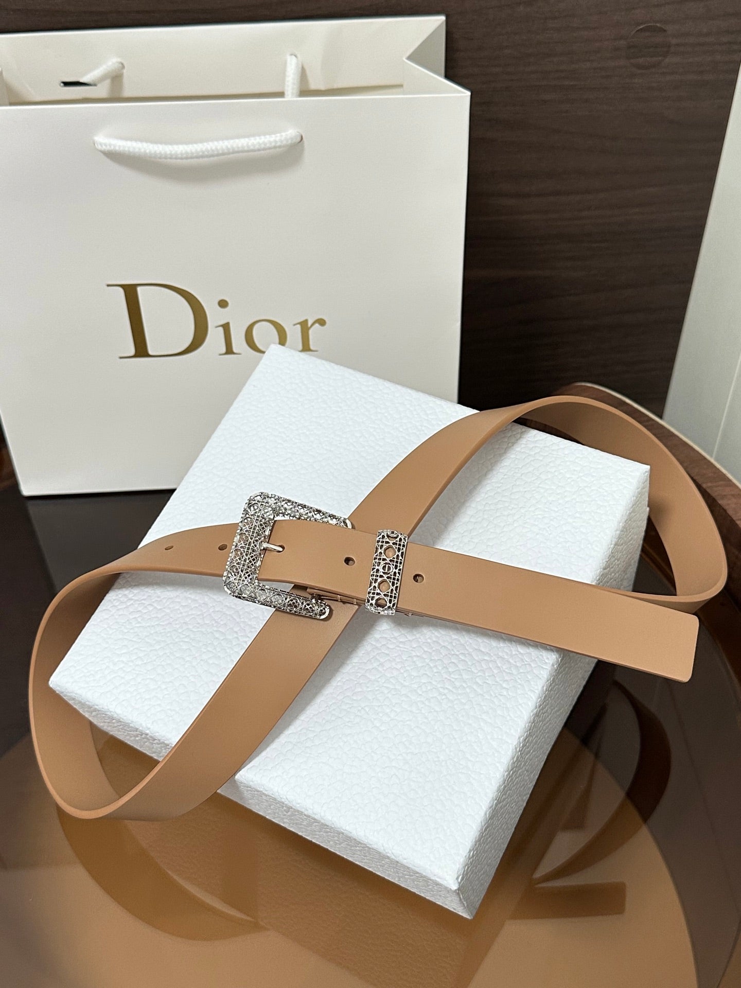 Dior 2026 Cannage Belt 2.5cm Smooth Calfskin