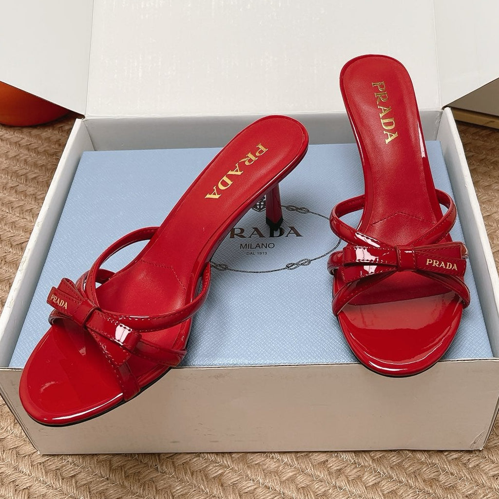 Prada 2026 Sandal 50mm Glossy Leather 854427