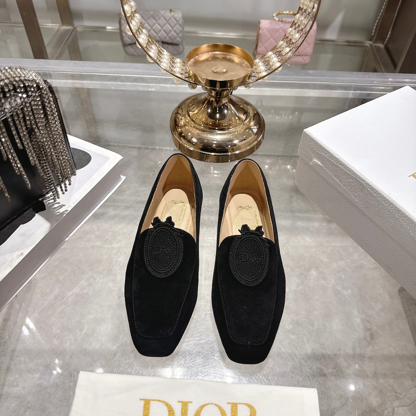 Dior 2026 D-Mdaillon Shoe Suede Raffia 855611