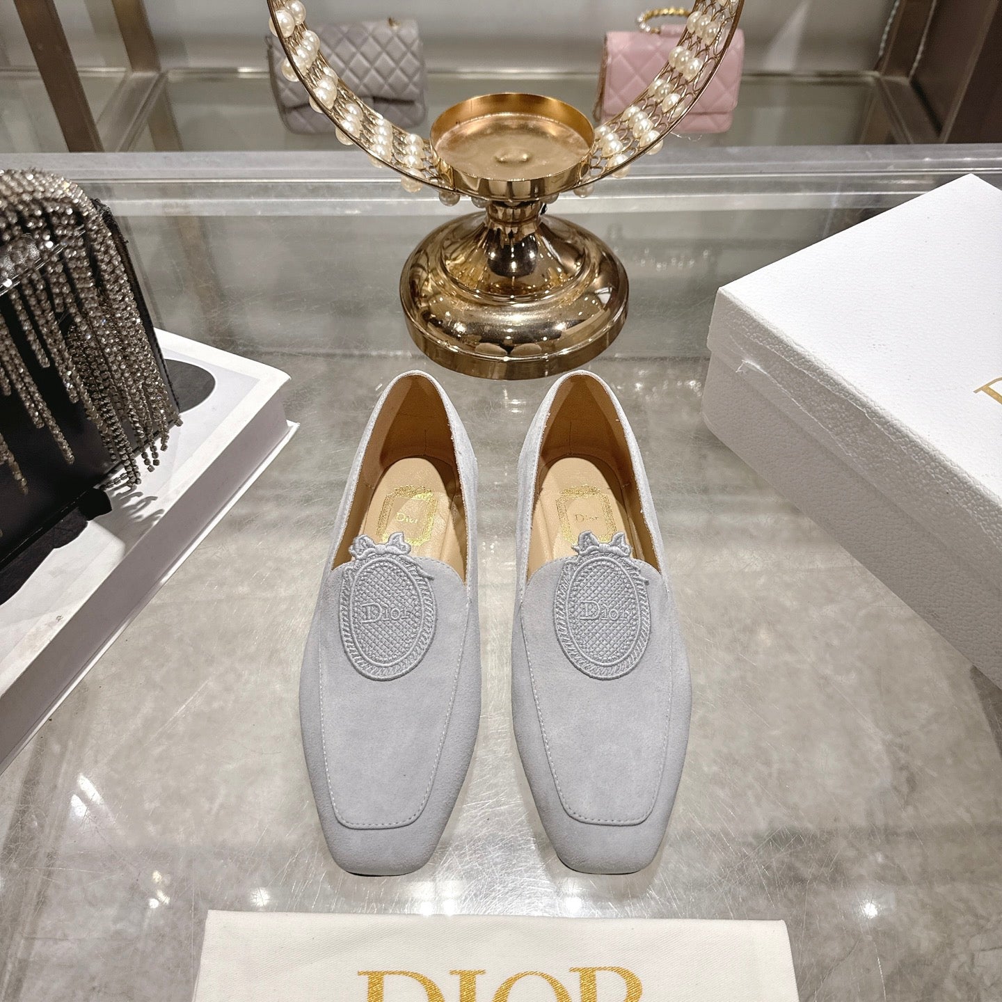 Dior 2026 D-Mdaillon Shoe Suede Raffia 855611