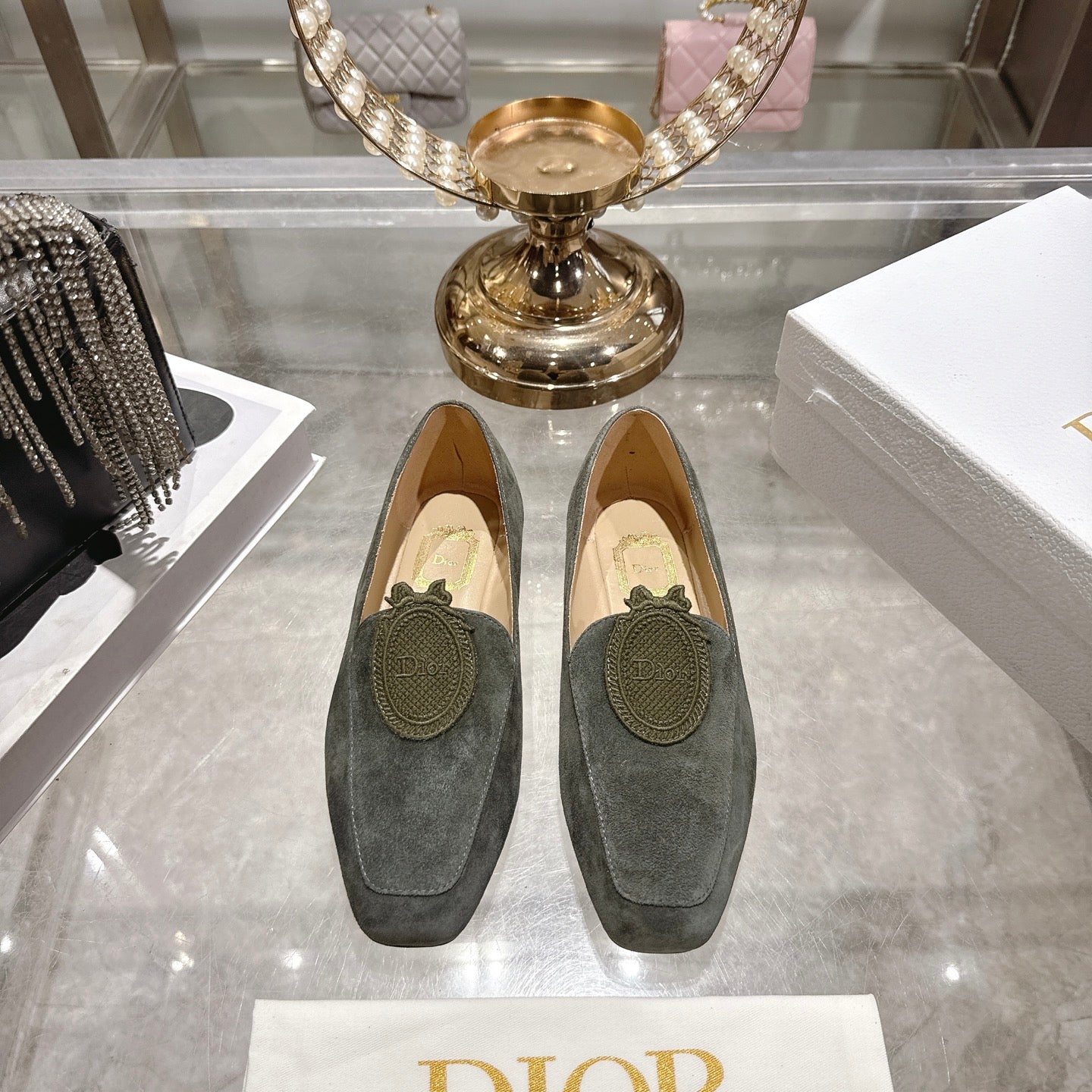 Dior 2026 D-Mdaillon Shoe Suede Raffia 855611
