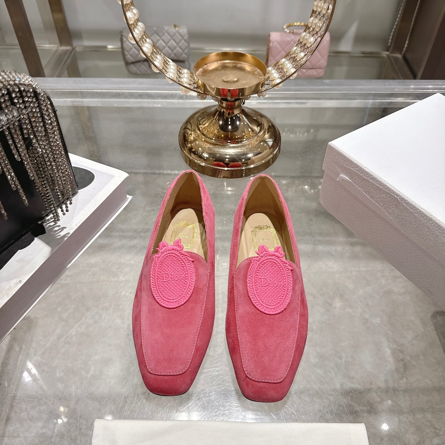 Dior 2026 D-Mdaillon Shoe Suede Raffia 855611