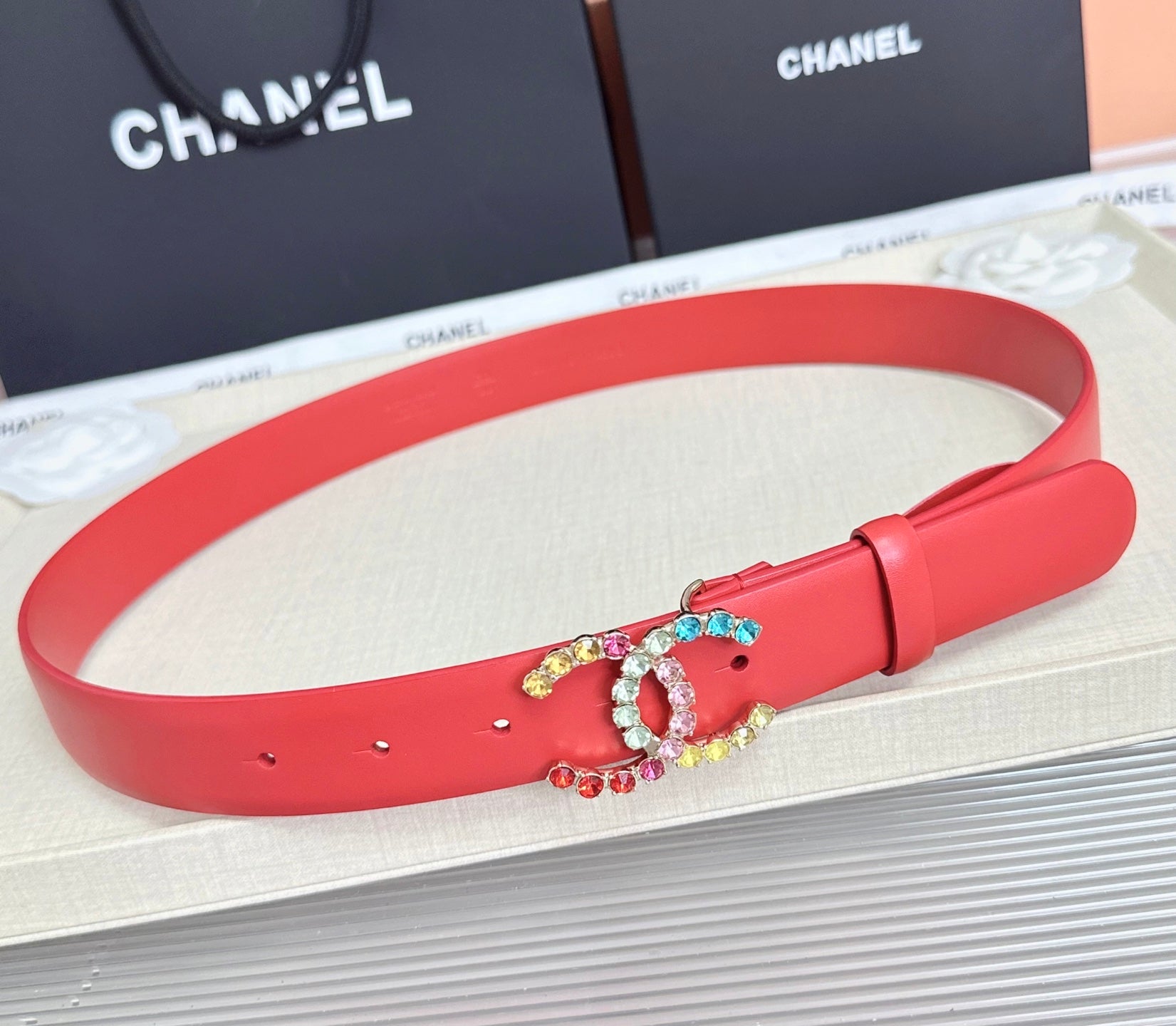 Chanel 2026 Multi-Colored Crystals Belt 30mm 210283