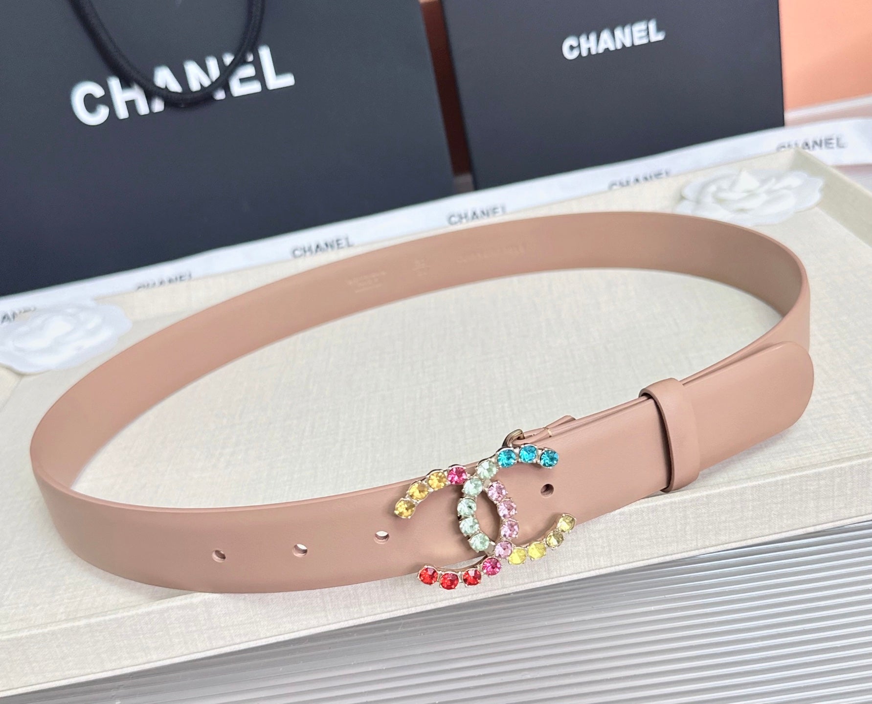 Chanel 2026 Multi-Colored Crystals Belt 30mm 210283