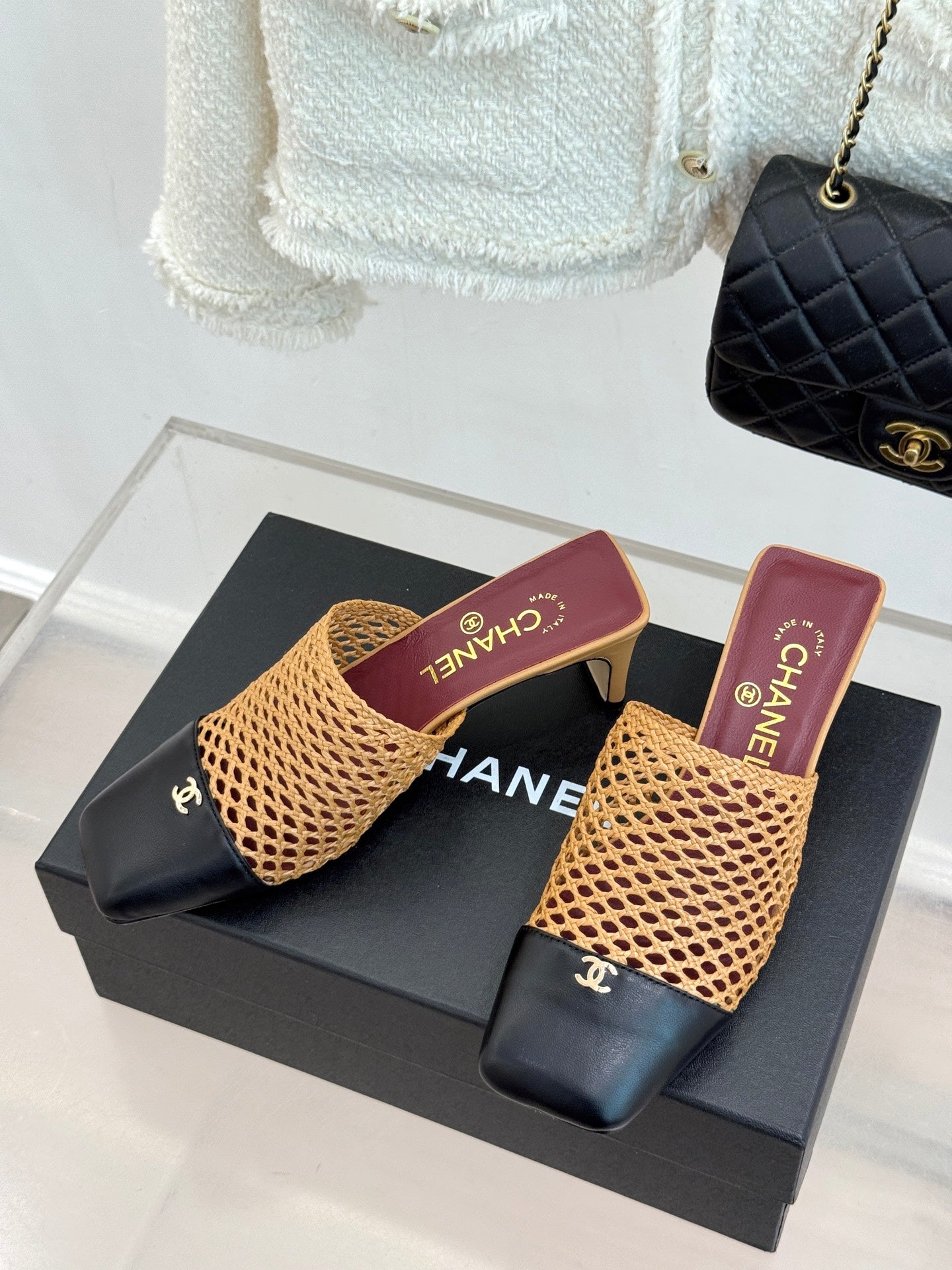 Chanel 2026 Mules 65mm Mesh Sheepskin 920499