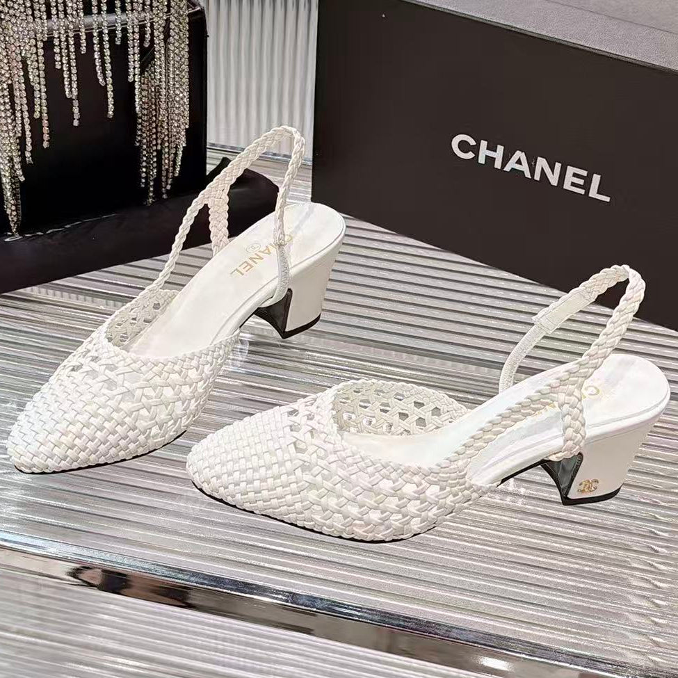 Chanel 2026 Woven Slingback 65mm Sheepskin 986786