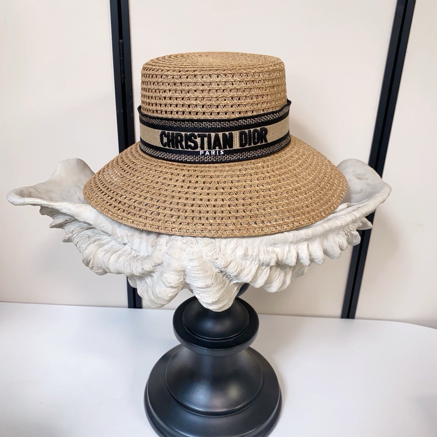 Dior Straw Hat With Embroidered Logo 212956