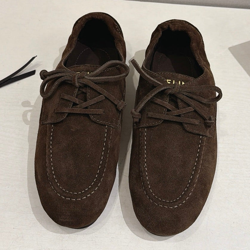 Celine 2026 Birkenstock Lace-Up Loafers Suede 101086