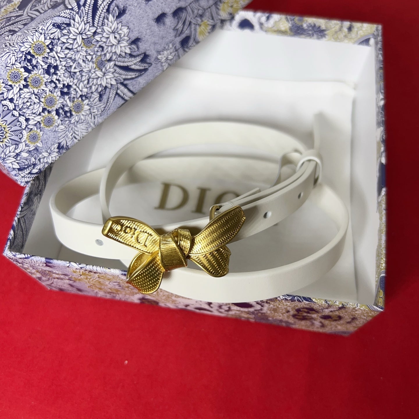 Dior 2026 Bow Belt 1.5cm Smooth Calfskin