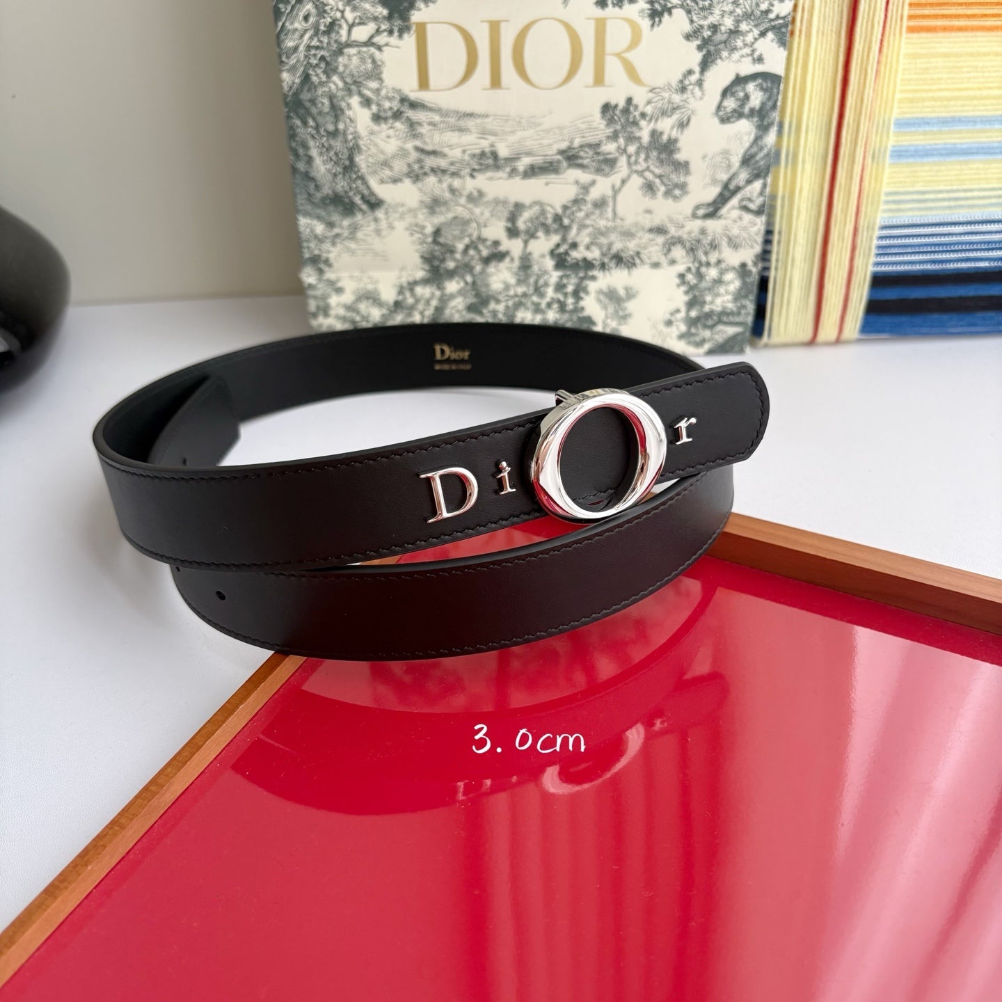 Dior 2026 My Dior Belt 3.0cm Smooth Calfskin 116705