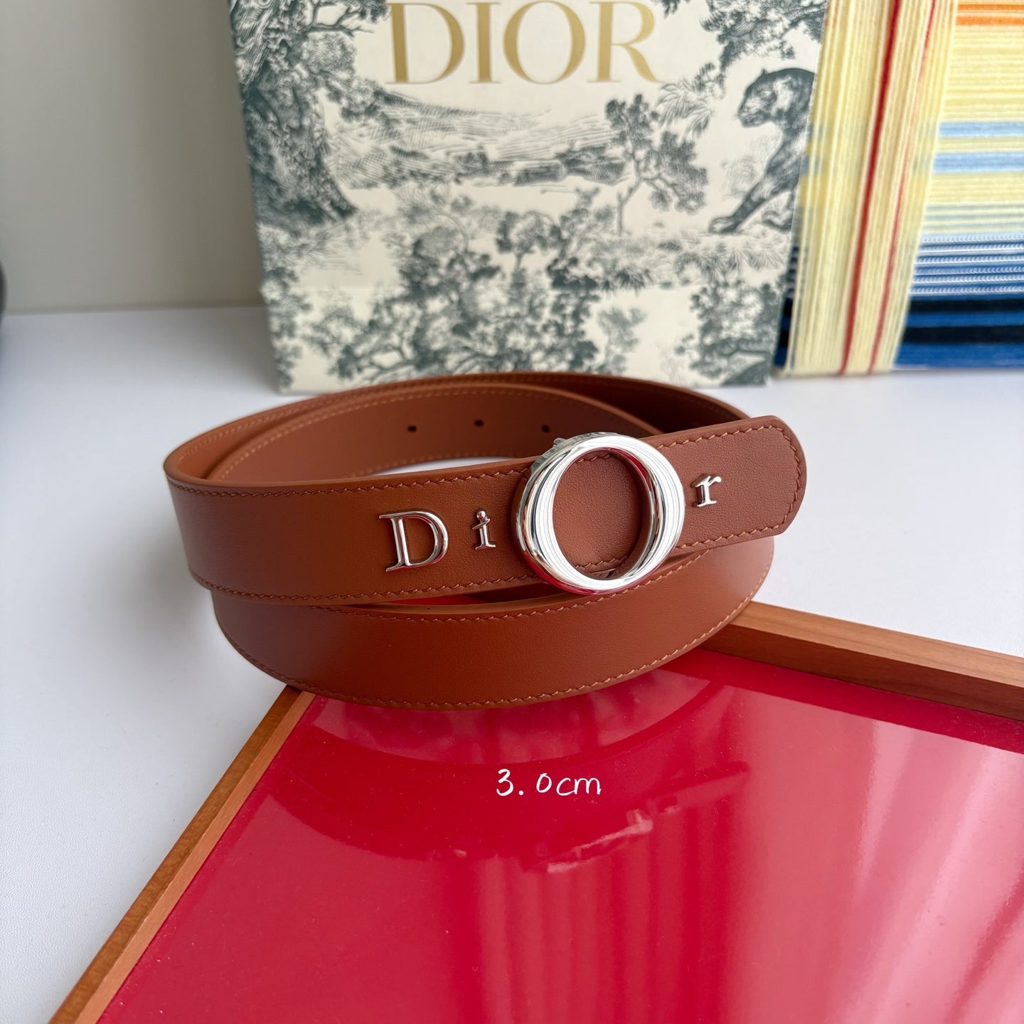 Dior 2026 My Dior Belt 3.0cm Smooth Calfskin 116705