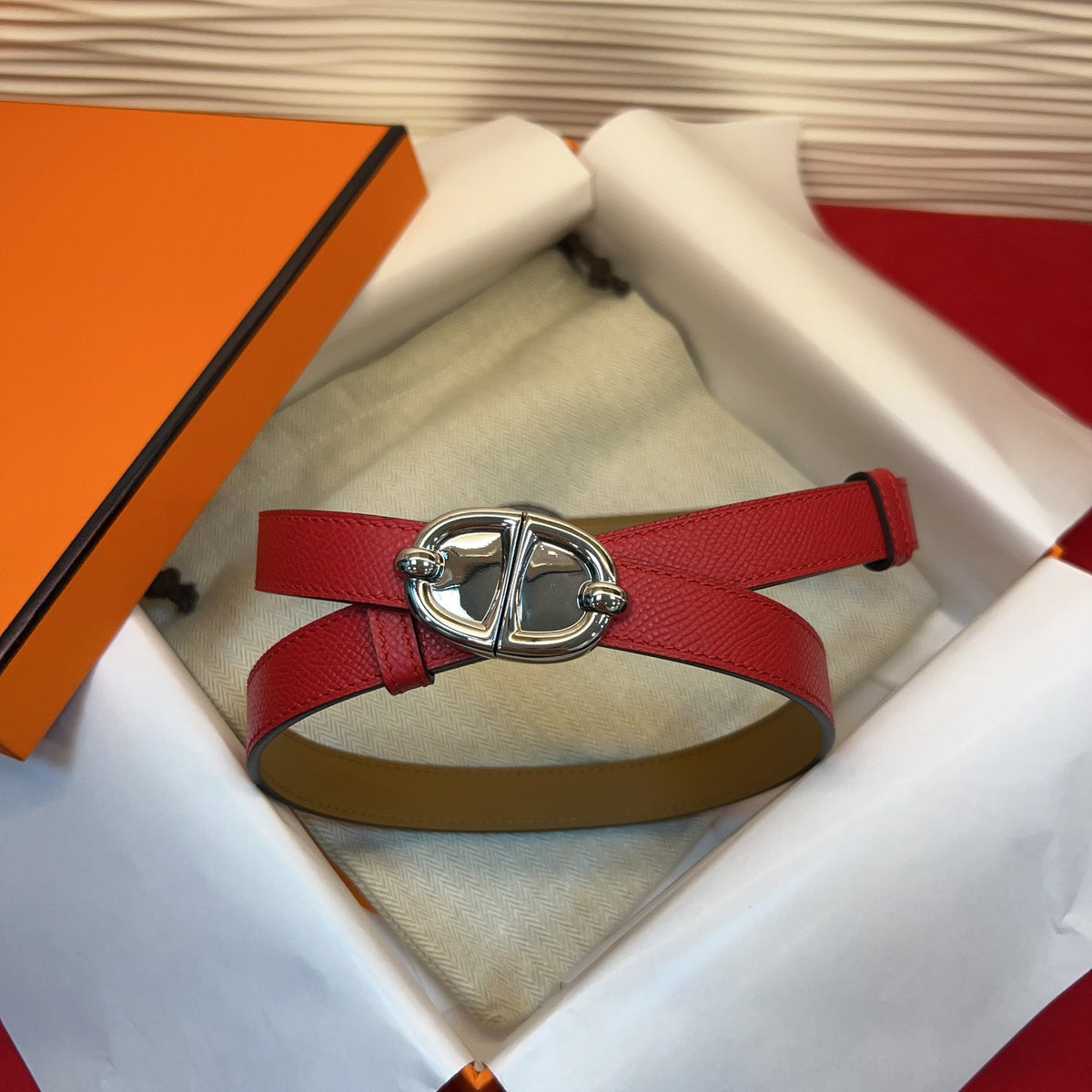 Hermes 2026 Chaine Ancre Belt 18mm Epsom leather 212454
