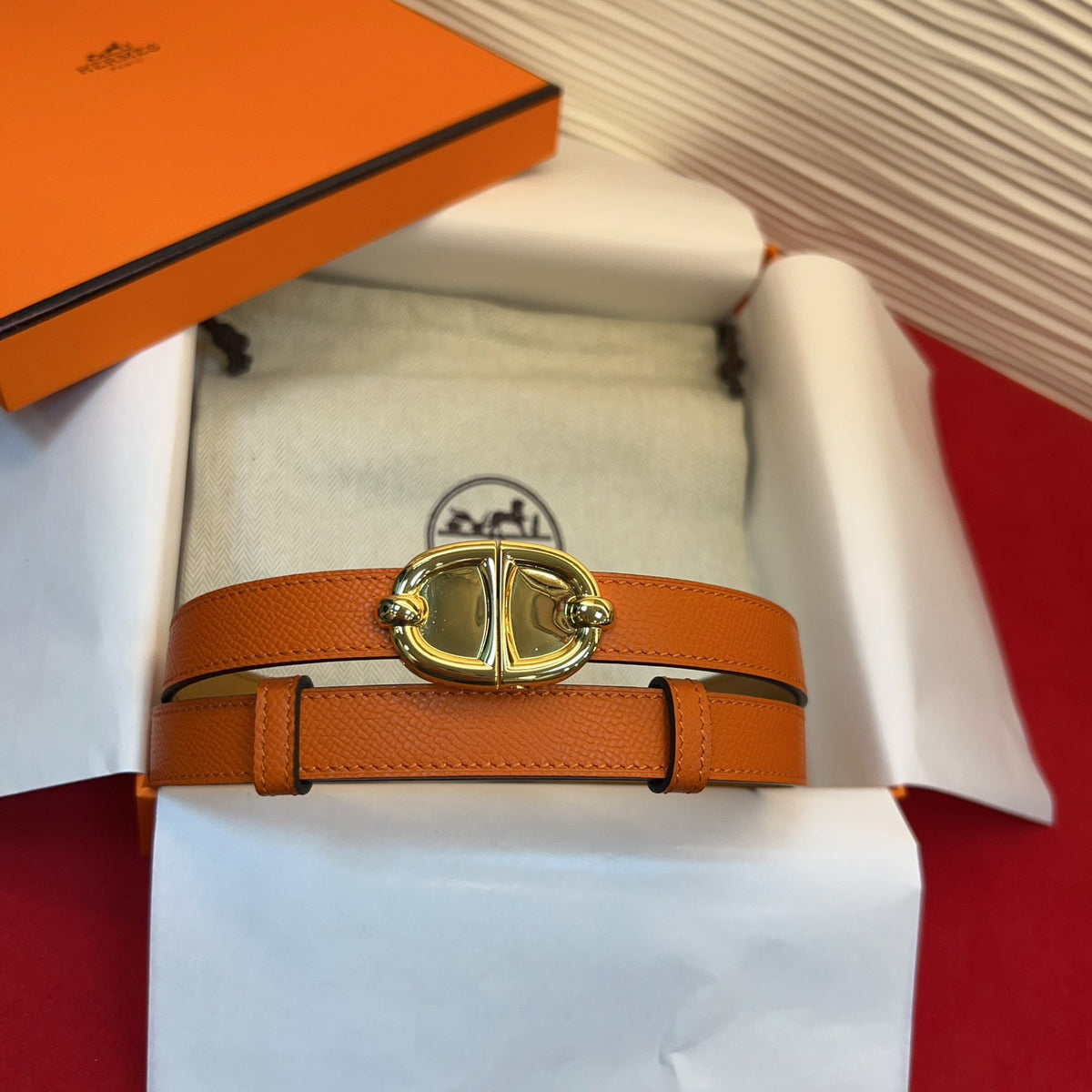 Hermes 2026 Chaine Ancre Belt 18mm Epsom leather 212454