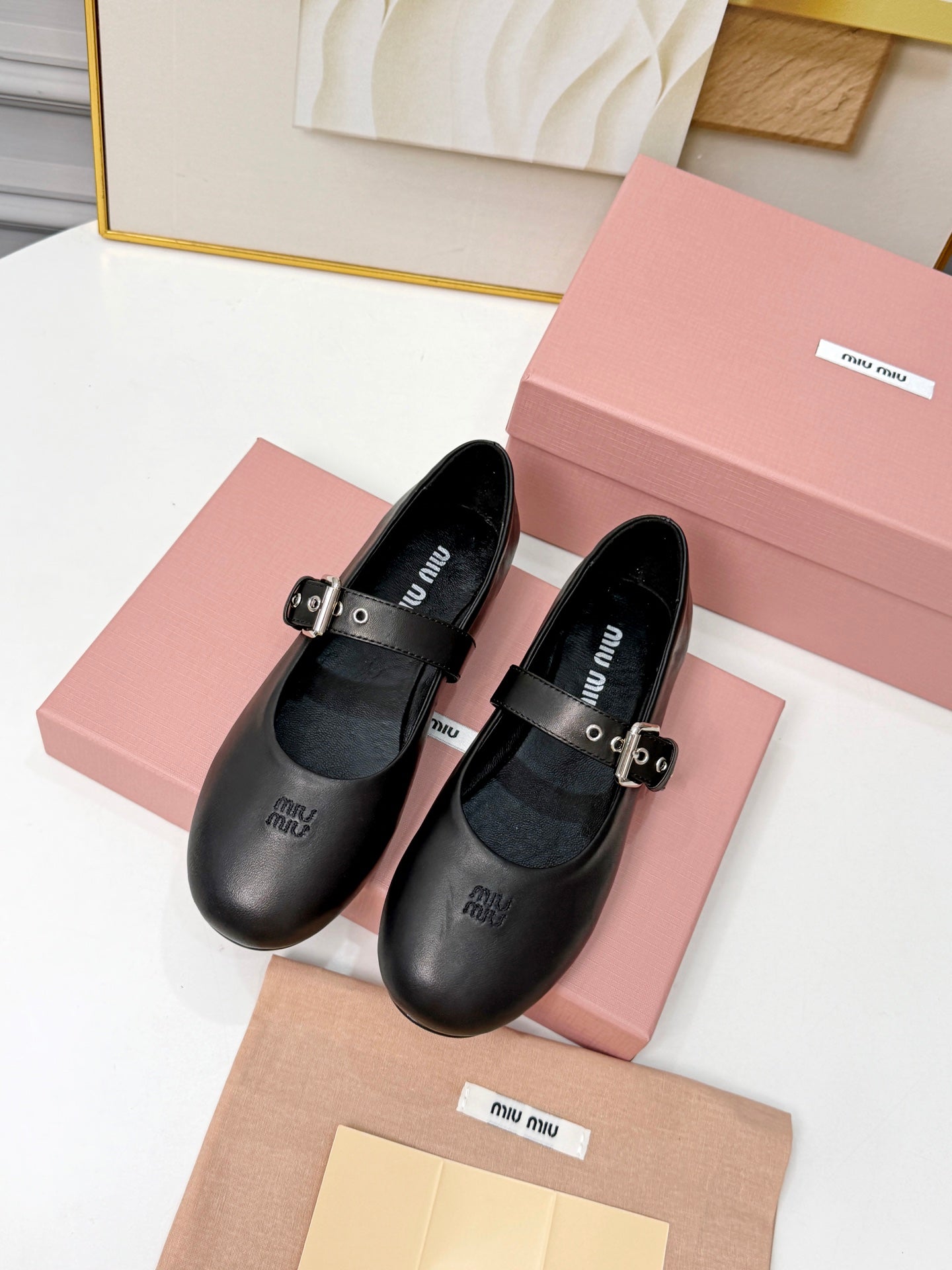 Miumiu 2026 Ballet Flats Suede Sheepskin 956925