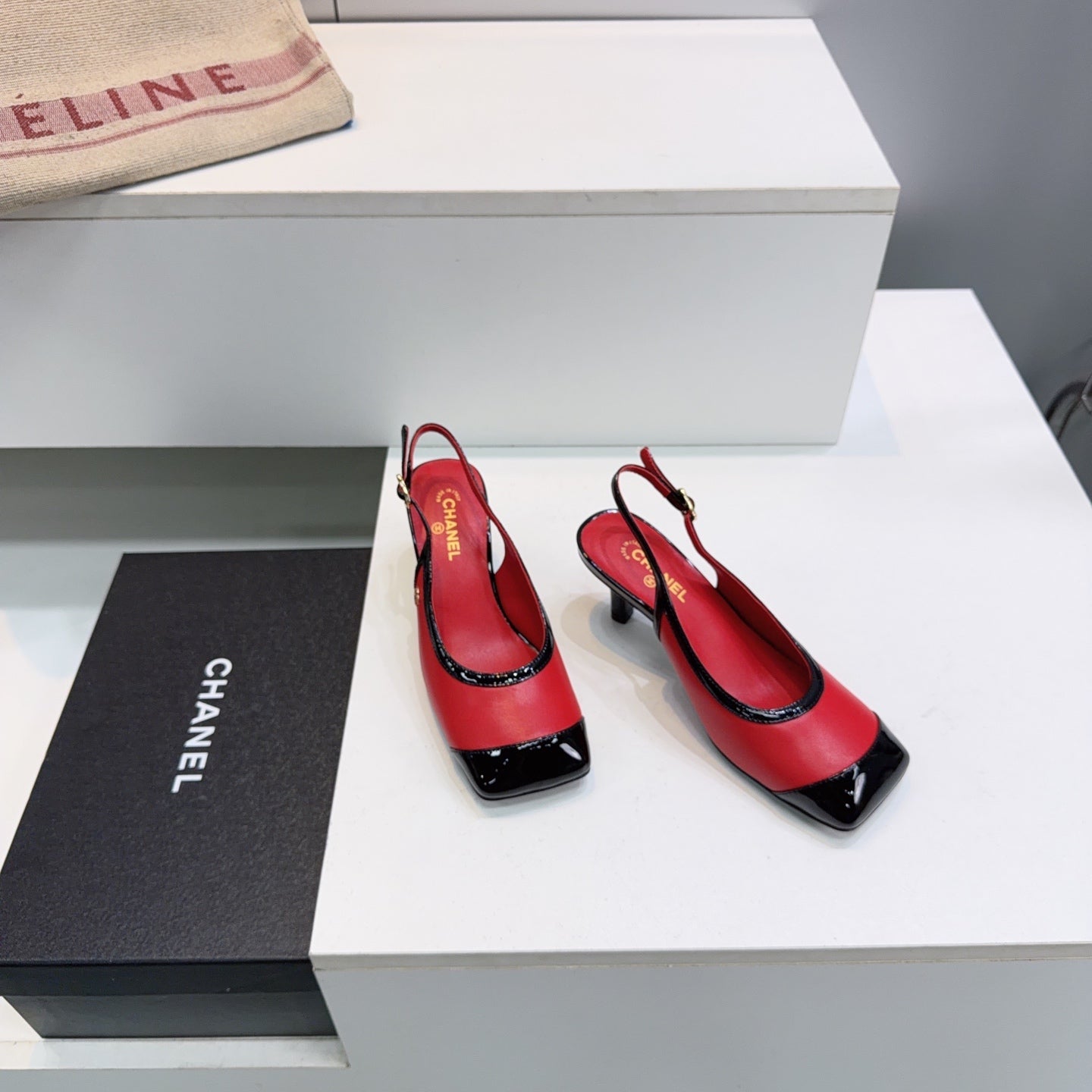 Chanel 2026 Square Toe Slingback Patent Leather 942738