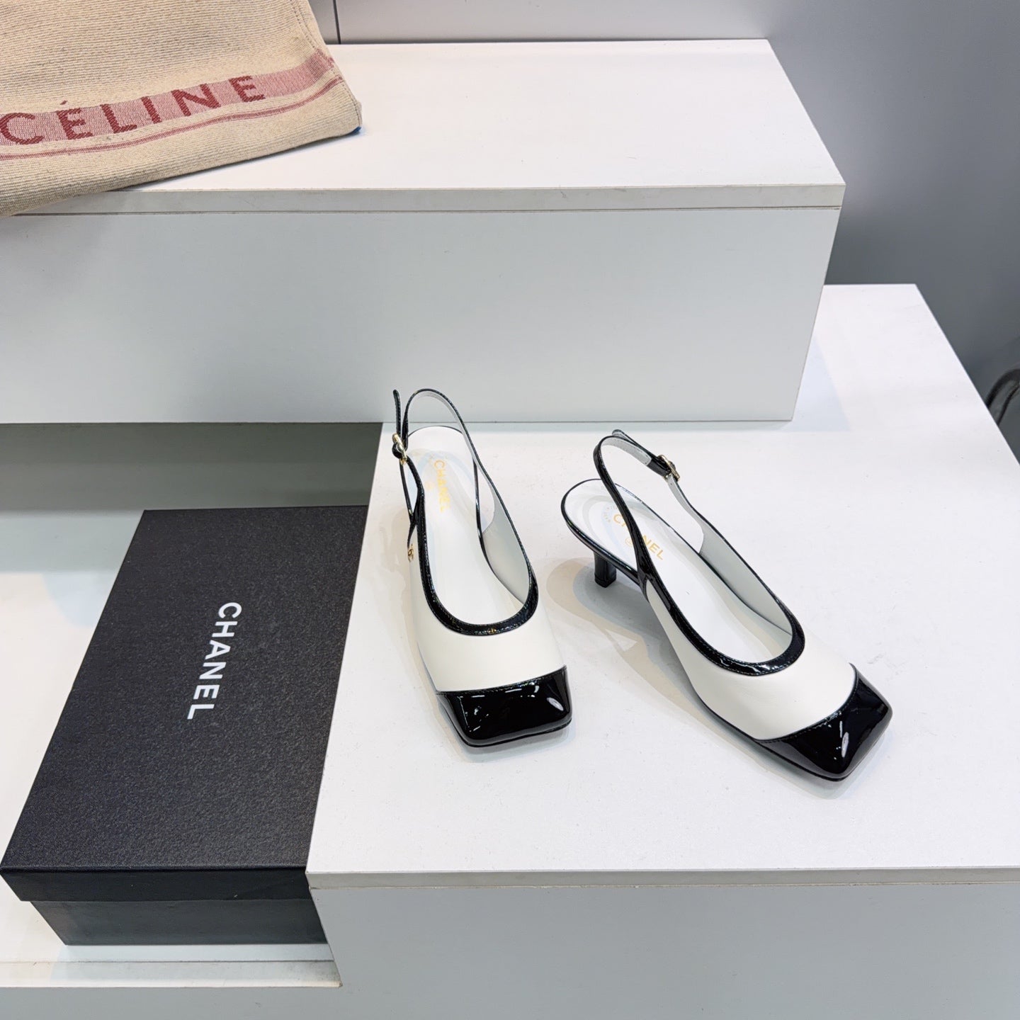 Chanel 2026 Square Toe Slingback Patent Leather 942738