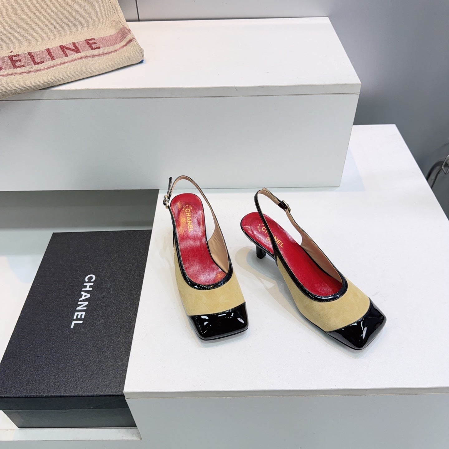 Chanel 2026 Square Toe Slingback Patent Leather 942738