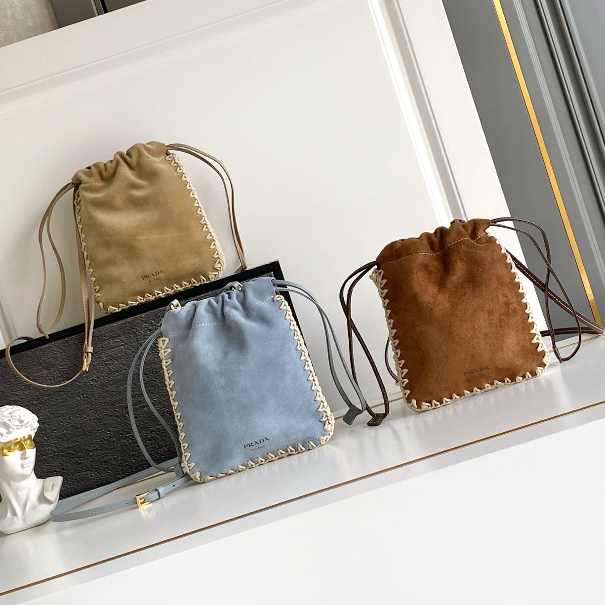 Prada 2026 Phone Bag Suede