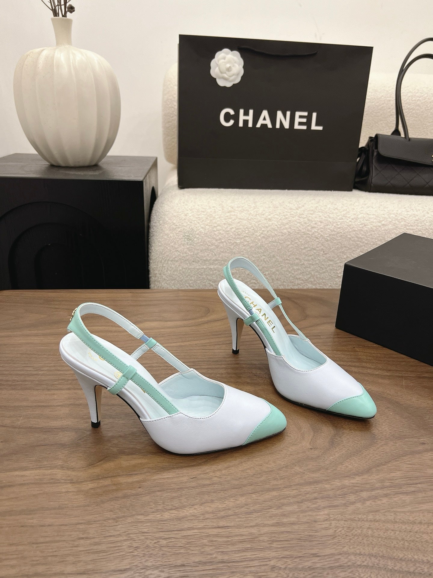 Chanel 2026 Slingback 90mm Suede Sheepskin 191448