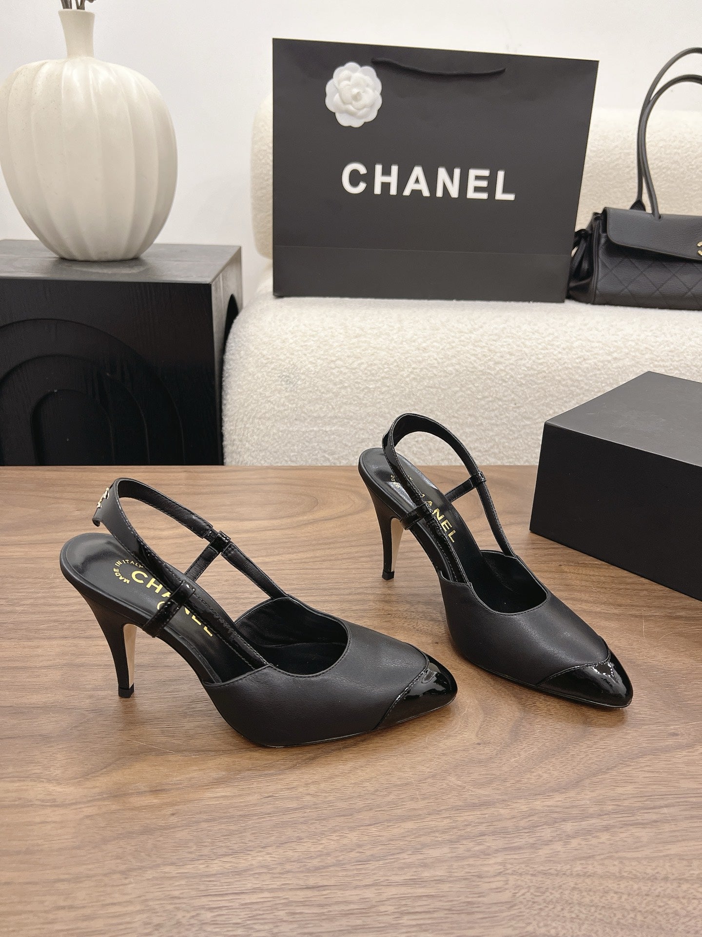 Chanel 2026 Slingback 90mm Suede Sheepskin 191448