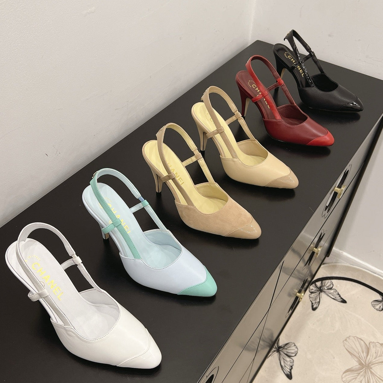 Chanel 2026 Slingback 90mm Suede Sheepskin 191448