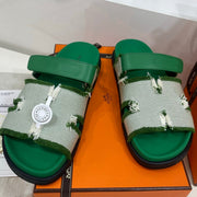 Hermes 2026 Chypre Sandal Canvas Calfskin 957513