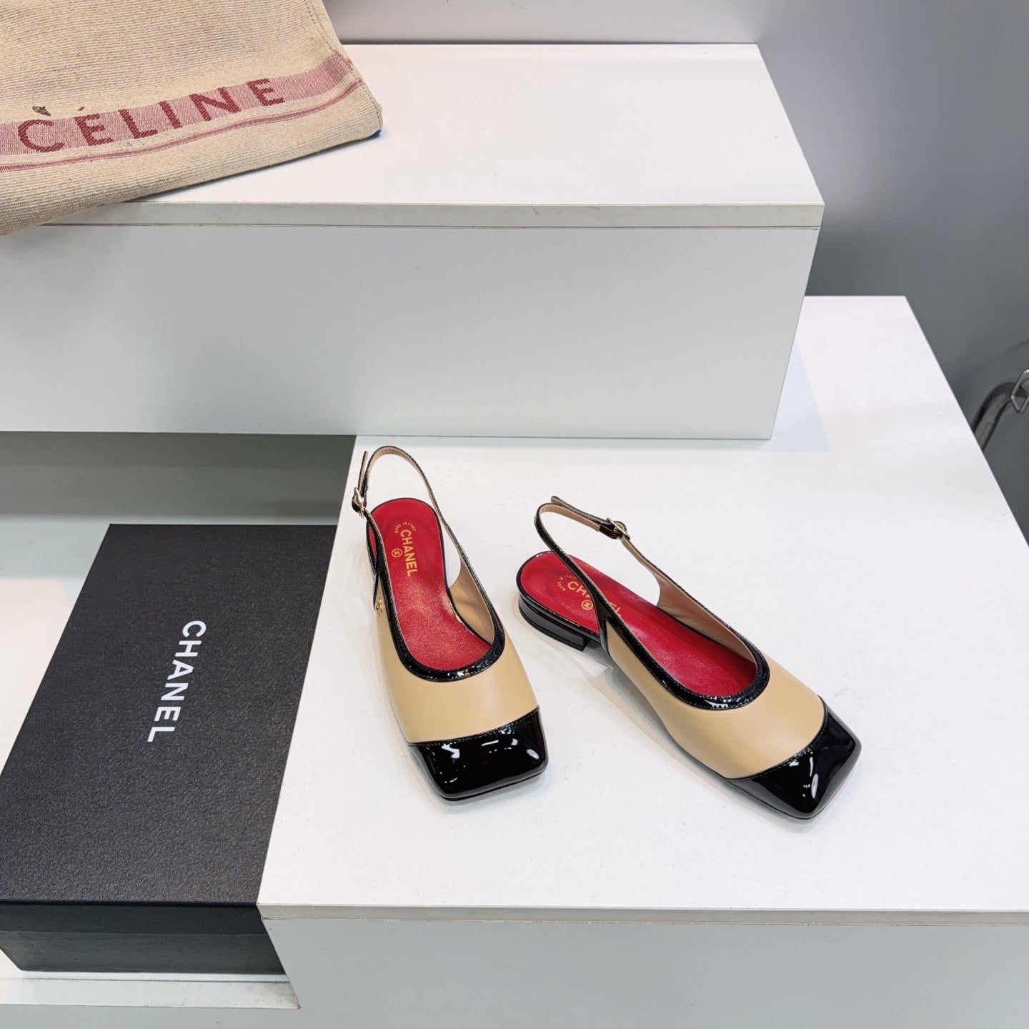 Chanel 2026 Square Toe Slingback Patent Leather 942738